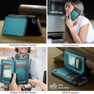 iPhone Air Caseme C22-etui RFID-kortpung - grøn