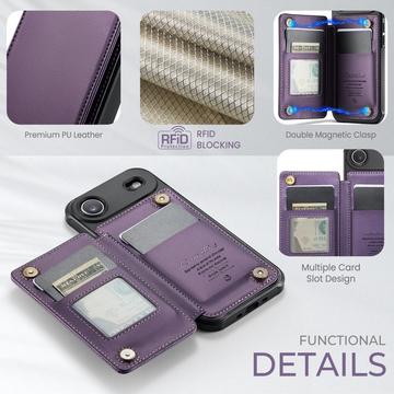 iPhone Air Caseme C22-etui RFID-kortpung - lilla