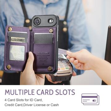 iPhone Air Caseme C22-etui RFID-kortpung - lilla