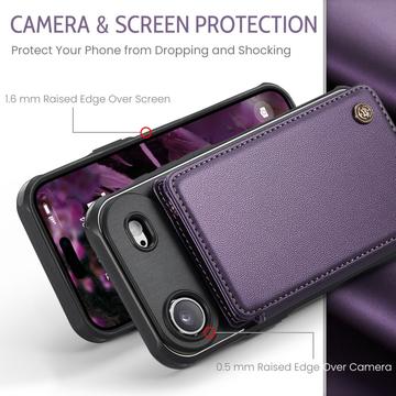 iPhone Air Caseme C22-etui RFID-kortpung - lilla