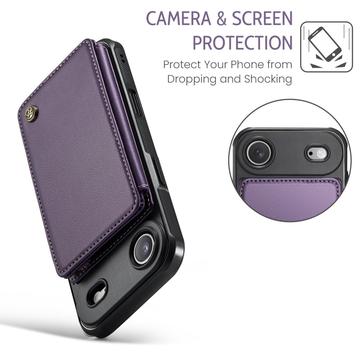 iPhone Air Caseme C22-etui RFID-kortpung - lilla