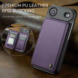 iPhone Air Caseme C22-etui RFID-kortpung - lilla