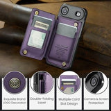 iPhone Air Caseme C22-etui RFID-kortpung - lilla