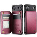 iPhone Air Caseme C22-etui RFID-kortpung - rød