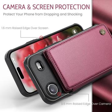 iPhone Air Caseme C22-etui RFID-kortpung - rød