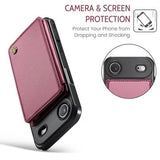 iPhone Air Caseme C22-etui RFID-kortpung - rød