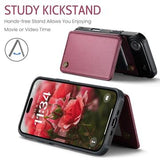 iPhone Air Caseme C22-etui RFID-kortpung - rød