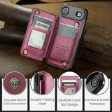 iPhone Air Caseme C22-etui RFID-kortpung - rød