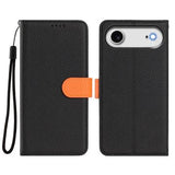 iPhone Air aftageligt pungetui med MagSafe, RFID-beskyttelse og håndrem - sort / orange
