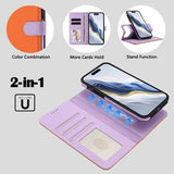 iPhone Air aftageligt pungetui med MagSafe, RFID-beskyttelse og håndrem - orange / lilla