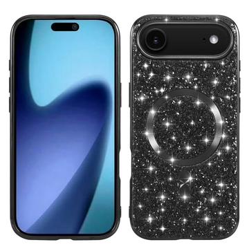 iPhone Air Galvaniseret glitter cover - MagSafe-kompatibel - Sort