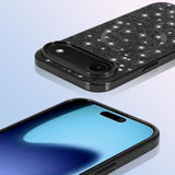 iPhone Air Galvaniseret glitter cover - MagSafe-kompatibel - Sort