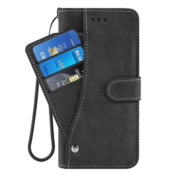 iPhone Air Elegant retro-pungetui med roterende kortholder - sort