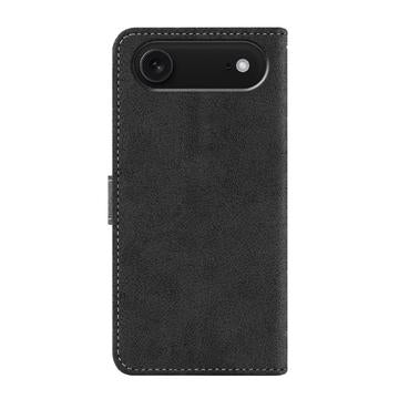 iPhone Air Elegant retro-pungetui med roterende kortholder - sort
