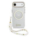 iPhone Air Guess IML Glitter Script Rem Cover - MagSafe-kompatibel - Gennemsigtig