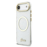 iPhone Air Guess IML Glitter Script Rem Cover - MagSafe-kompatibel - Gennemsigtig