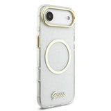iPhone Air Guess IML Glitter Script Rem Cover - MagSafe-kompatibel - Gennemsigtig