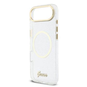 iPhone Air Guess IML Glitter Script Rem Cover - MagSafe-kompatibel - Gennemsigtig