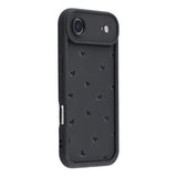 iPhone Air stødsikkert TPU-cover med hjertemønster og forhøjede kanter - sort