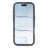 iPhone Air stødsikkert TPU-cover med hjertemønster og forhøjede kanter - sort