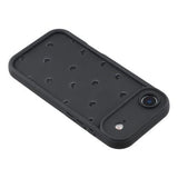 iPhone Air stødsikkert TPU-cover med hjertemønster og forhøjede kanter - sort