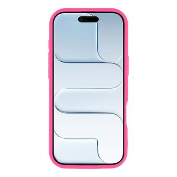 iPhone Air stødsikkert TPU-cover med hjertemønster og forhøjede kanter - Hot Pink