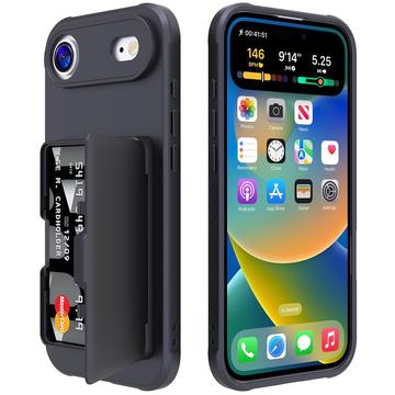 iPhone Air Hybrid Cover med Spejl og Kortholder - Sort