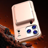 iPhone Air Hybrid Cover med Spejl og Kortholder - Pink