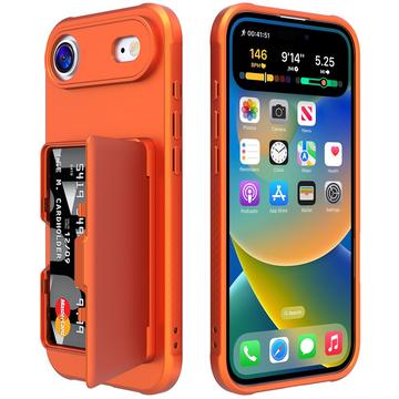 iPhone Air Hybrid Cover med Spejl og Kortholder - Orange