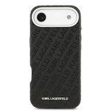 iPhone Air Karl Lagerfeld Grained Repeated Logo MagSafe Cover - Sort