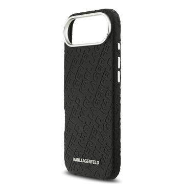 iPhone Air Karl Lagerfeld Grained Repeated Logo MagSafe Cover - Sort