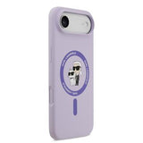 iPhone Air Karl Lagerfeld Karl and Choupette MagSafe Cover i flydende silikone - Lilla