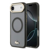 iPhone Air Lacoste Frosted Finish Gold Logo Hybrid Cover - MagSafe-kompatibel - Sort