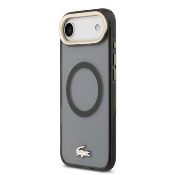 iPhone Air Lacoste Frosted Finish Gold Logo Hybrid Cover - MagSafe-kompatibel - Sort