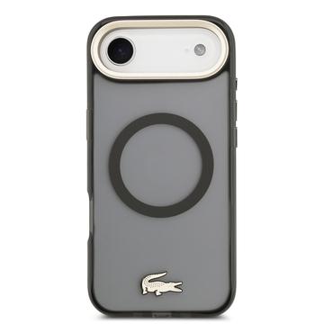iPhone Air Lacoste Frosted Finish Gold Logo Hybrid Cover - MagSafe-kompatibel - Sort