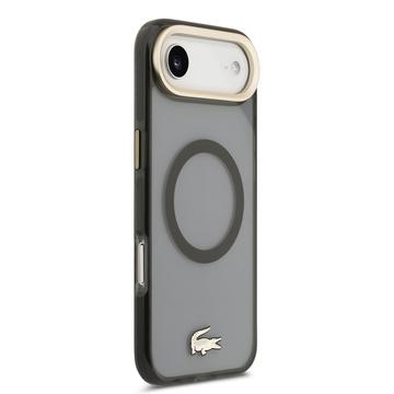 iPhone Air Lacoste Frosted Finish Gold Logo Hybrid Cover - MagSafe-kompatibel - Sort