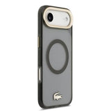 iPhone Air Lacoste Frosted Finish Gold Logo Hybrid Cover - MagSafe-kompatibel - Sort