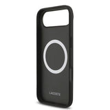 iPhone Air Lacoste Iconic Petit Pique MagSafe cover og magnetisk kortholder - Sort