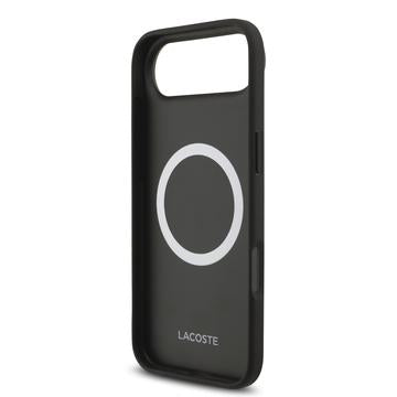 iPhone Air Lacoste Iconic Petit Pique MagSafe cover og magnetisk kortholder - Sort