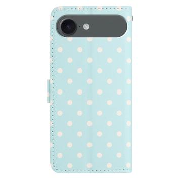 iPhone Air Pung Etui med Prikket Mønster - Blå