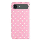 iPhone Air Pung Etui med Prikket Mønster - Pink