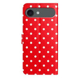 iPhone Air Pung Etui med Prikket Mønster - Rød