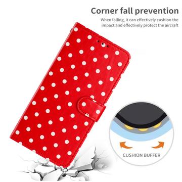 iPhone Air Pung Etui med Prikket Mønster - Rød
