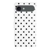 iPhone Air Pung Etui med Prikket Mønster - Hvid