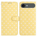 iPhone Air Pung Etui med Prikket Mønster - Gul