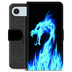 iPhone Air Premium Flip Cover med Pung - Blå Ild Drage