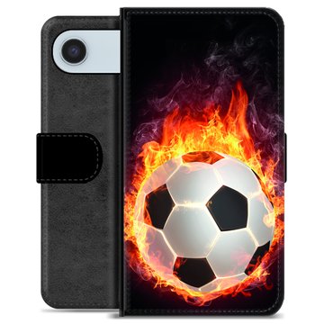 iPhone Air Premium Flip Cover med Pung - Fodbold Flamme