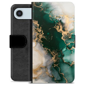 iPhone Air Premium Flip Cover med Pung - Jade Marmor