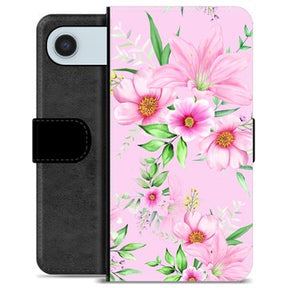 iPhone Air Premium Flip Cover med Pung - Vandfarveblomster