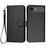 iPhone Air Premium Wallet-etui med rem - kulfiberstruktur - kulsort